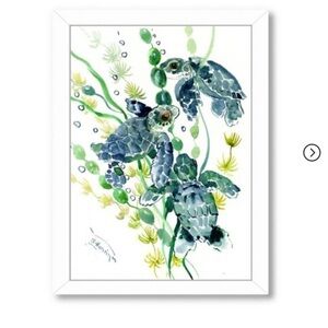 11x14 Three Sea Turtles by Suren Nersisyan White Framed Print - Americanflat